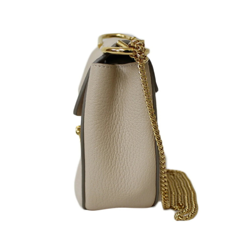 BRB01000000002558 Chain Leather Pre-Owned (Fair) Bag Beige Chloe Shoulder Chloé Ladies