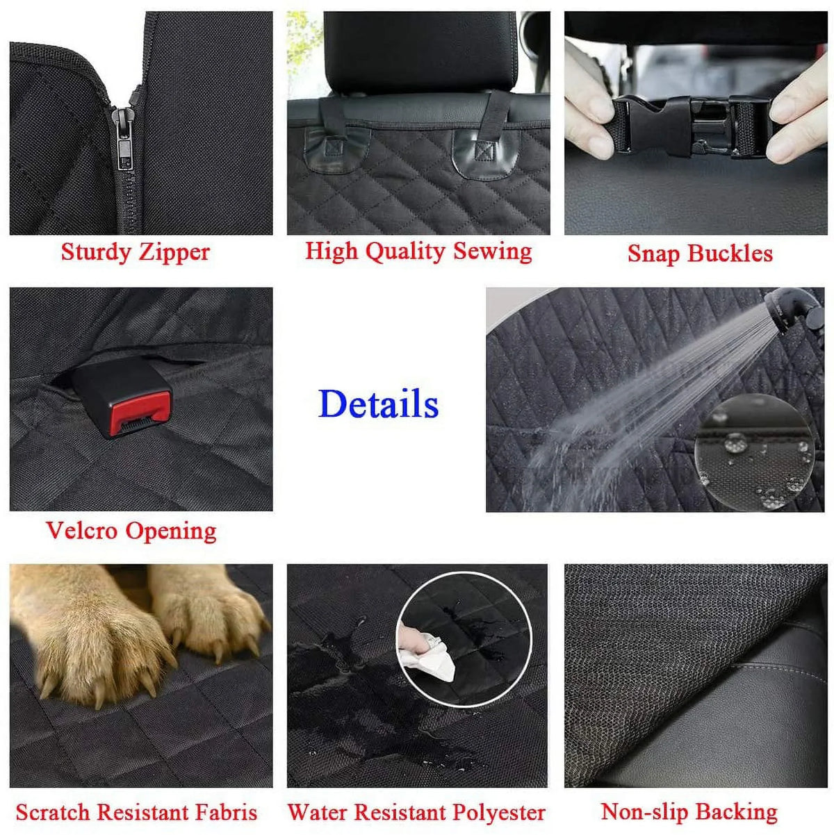 Seat, Dog Dog Cover Hammock Car with Covers Seat Car Back Waterproof & Scratchproof for SUVs Trucks Protection Mesh Dog Cover Window, Dogs Cars