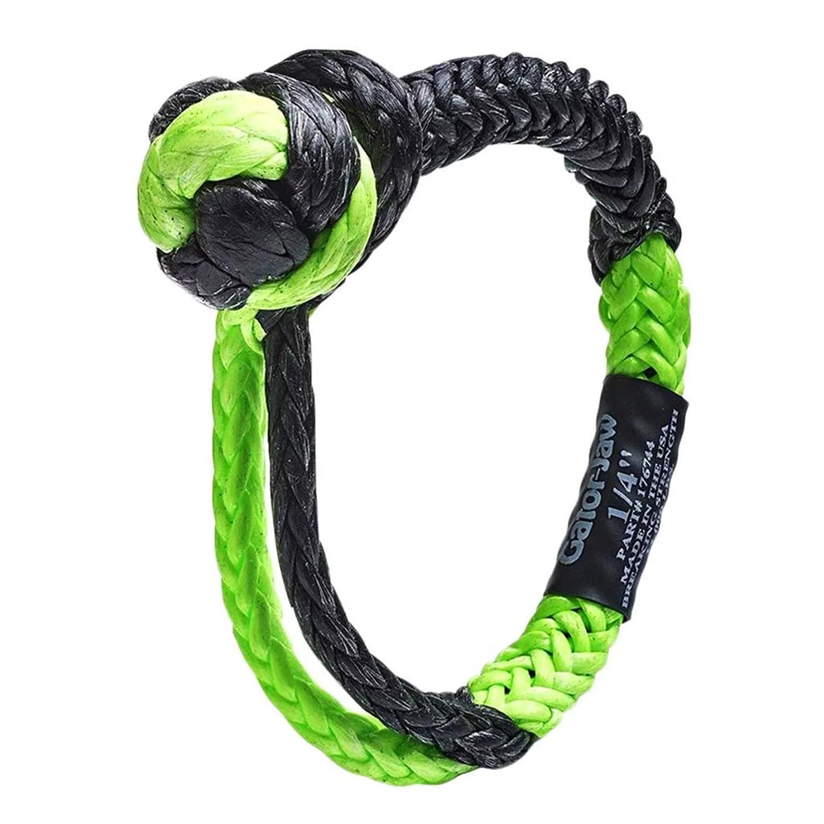 for of in Strength Personal Plasma Power Equipment Sport Synthetic and 176744 with 11,000 and Rope PAIR Gator-Jaw , (2) lb. Shackle ATV, Green Water 1/4" – Bubba Ideal UTV, Mini Craft Breaking