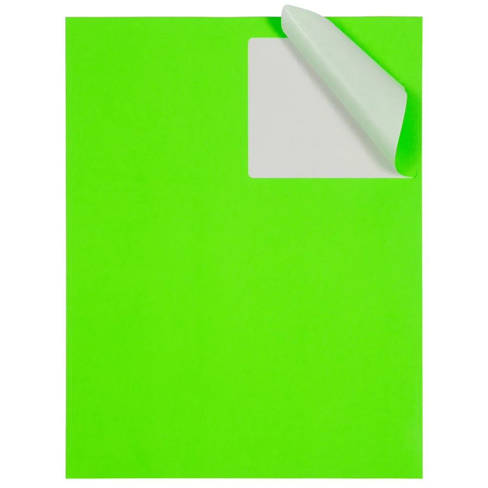 Paper 4, Fluorescent Green, Pack 120 per Large, x Envelope JAM 1/3 & Neon Labels, Address 3 Shipping