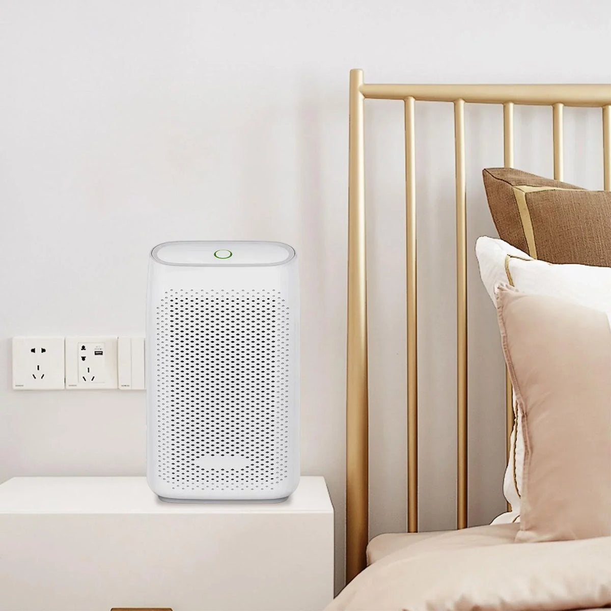 Compact Dehumidifier for Energy Auto Home, 700ml Bathroom Shut Convenient Powerful Absorbing Moisture Home Semiconductor Saving