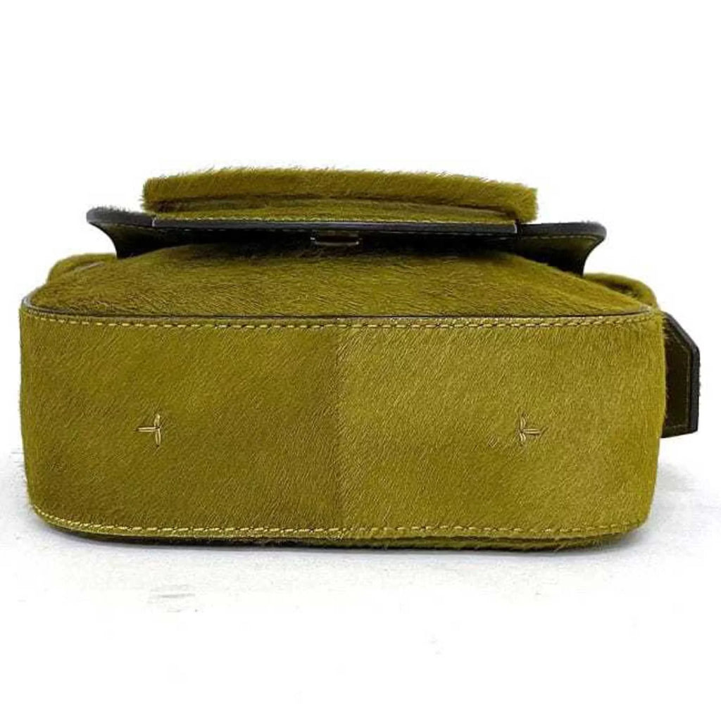 TORY Flap Harako Green Leather Bag Burch Half Pre-Owned (Good) BURCH Women's Moon Tory Belt