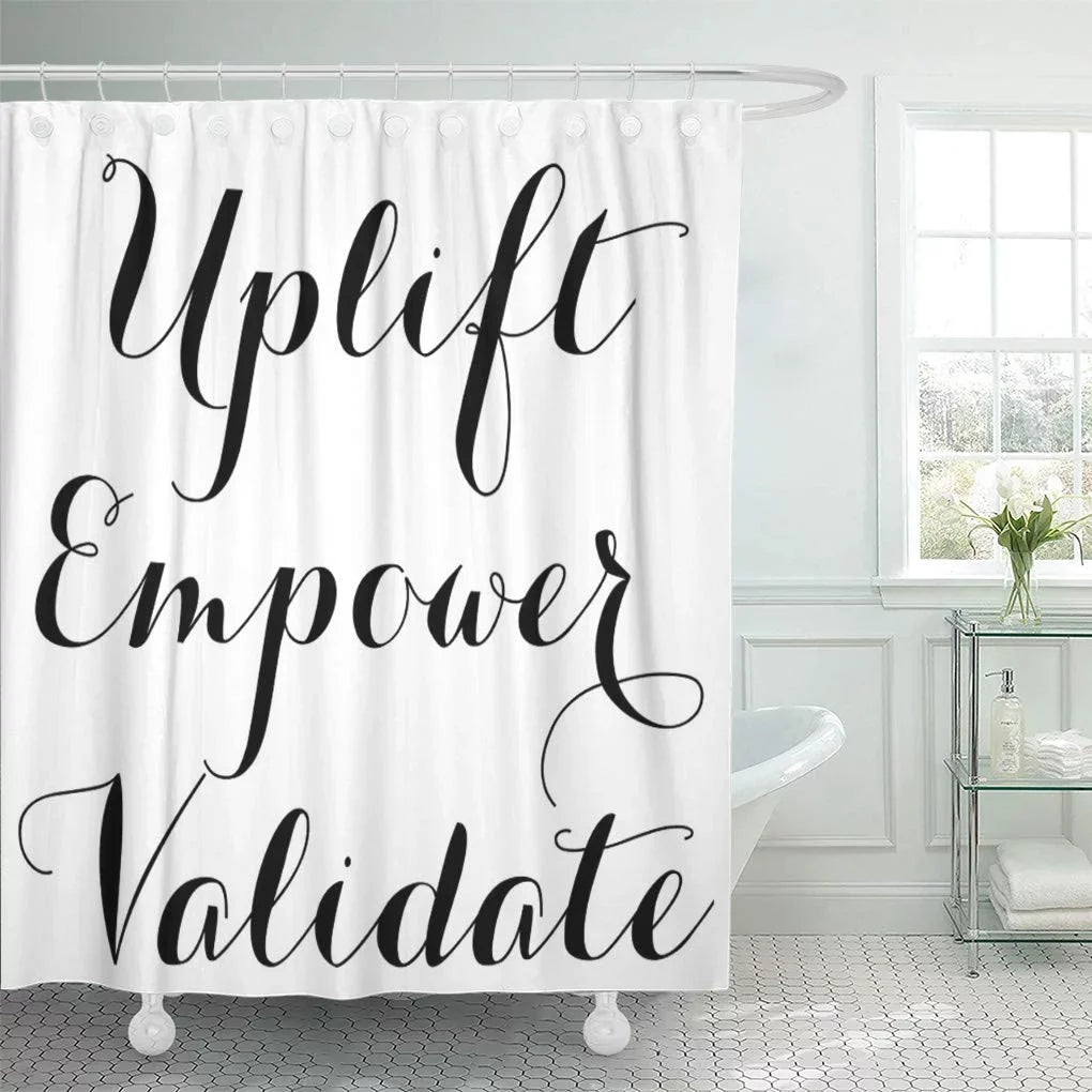 66x72 Mascara Marketing Catalog CYNLON Makeup Purse Uplift Presenter Bathroom Decor inch Younique Shower Curtain Bath Empower