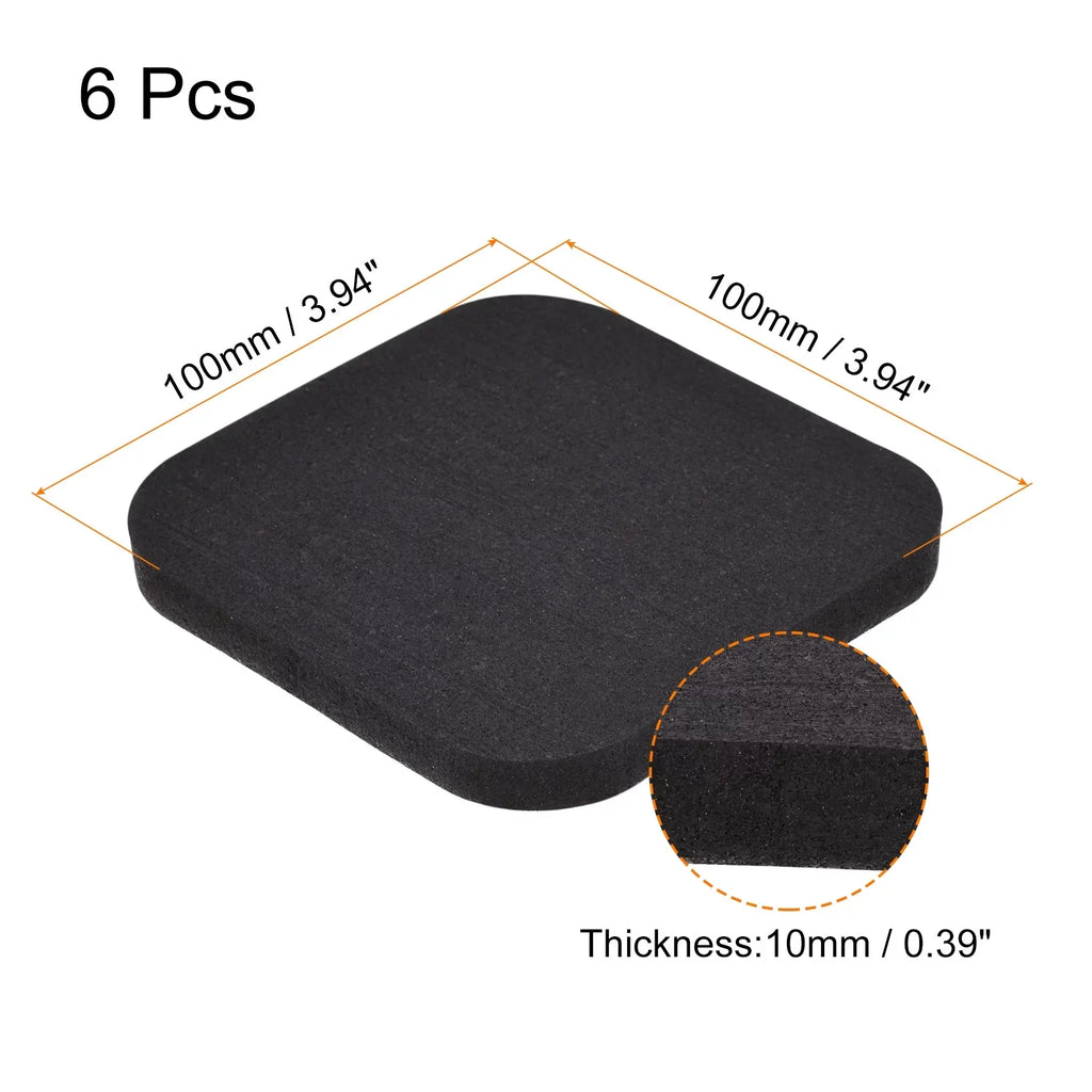 Pack Mat Mat-3.9"x3.9" Treadmill Uxcell Sound Exercise Equipment Floor 6 Reduction, Protection for
