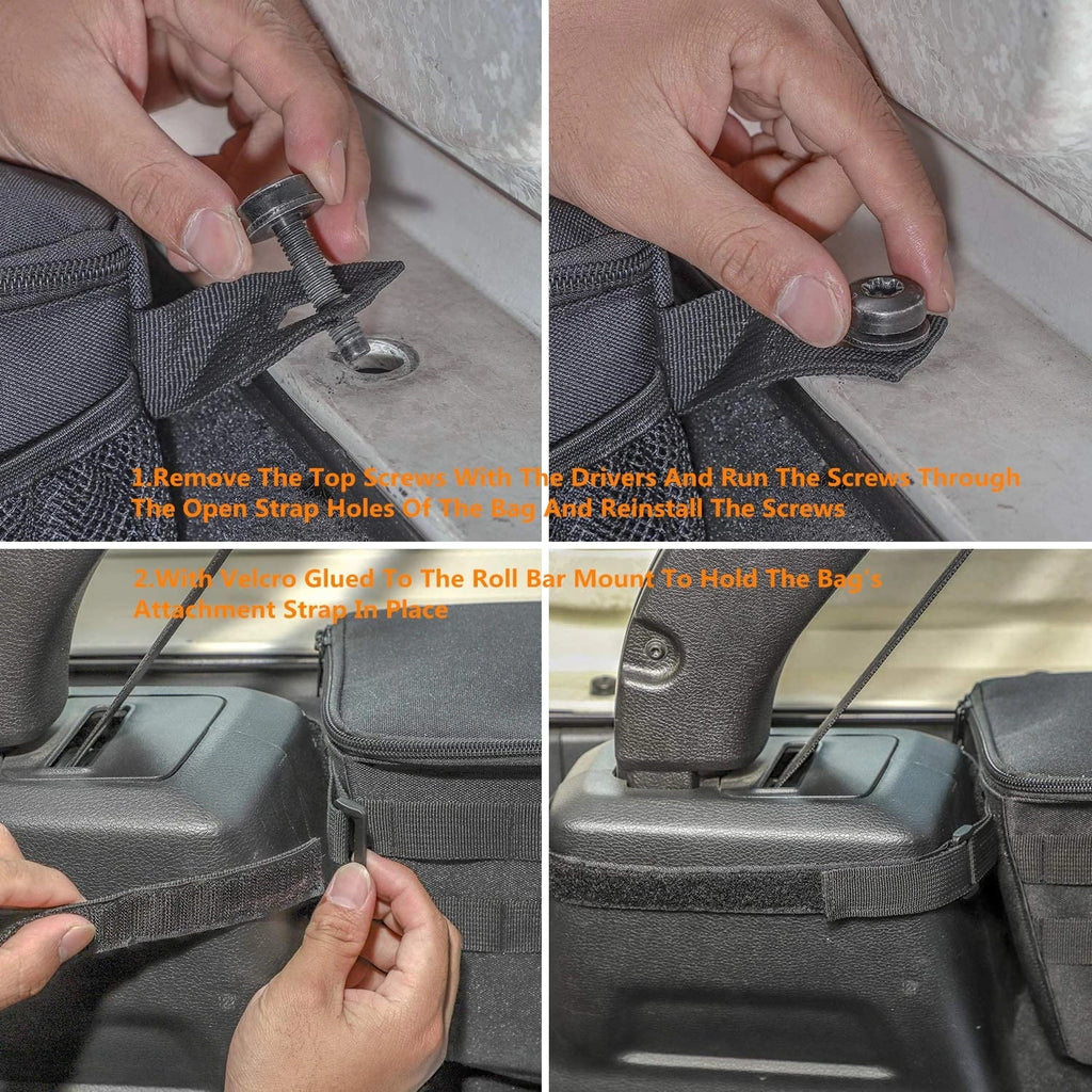 4 Bag Organizer Accessories Jeep Interior Tool JK Stowing for Doors Car JL Tidying 2007-2024 Tray Side