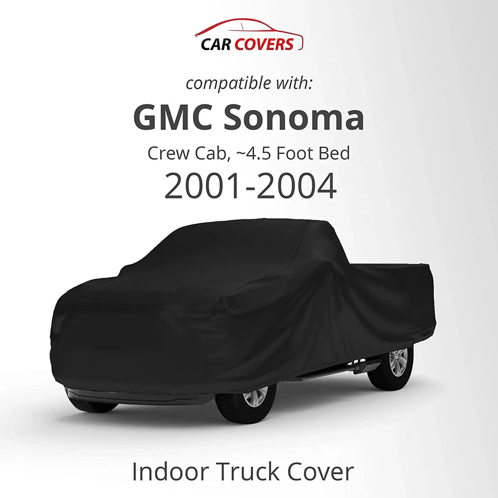 '- Ultra 4.5 Crew Material - Bed Use Satin - 2001-2004 Between Cab, Sonoma Includes Soft with Indoor - GMC Foot Vehicle Truck Storage Cover Compatible Looking Keep Bag Indoor