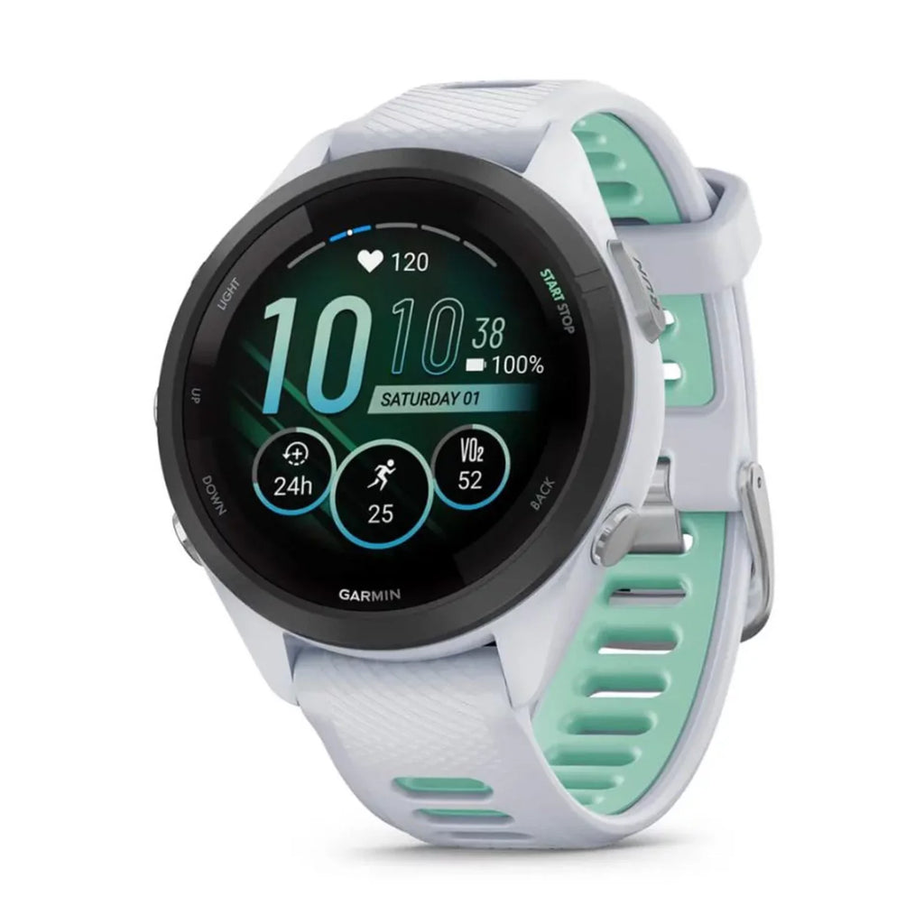 (White) with Kit, Adapter, Extended Cleaning Charging Garmin Protection Cable and 265S and USB-C 6Ave Bundle Smartwatch Forerunner