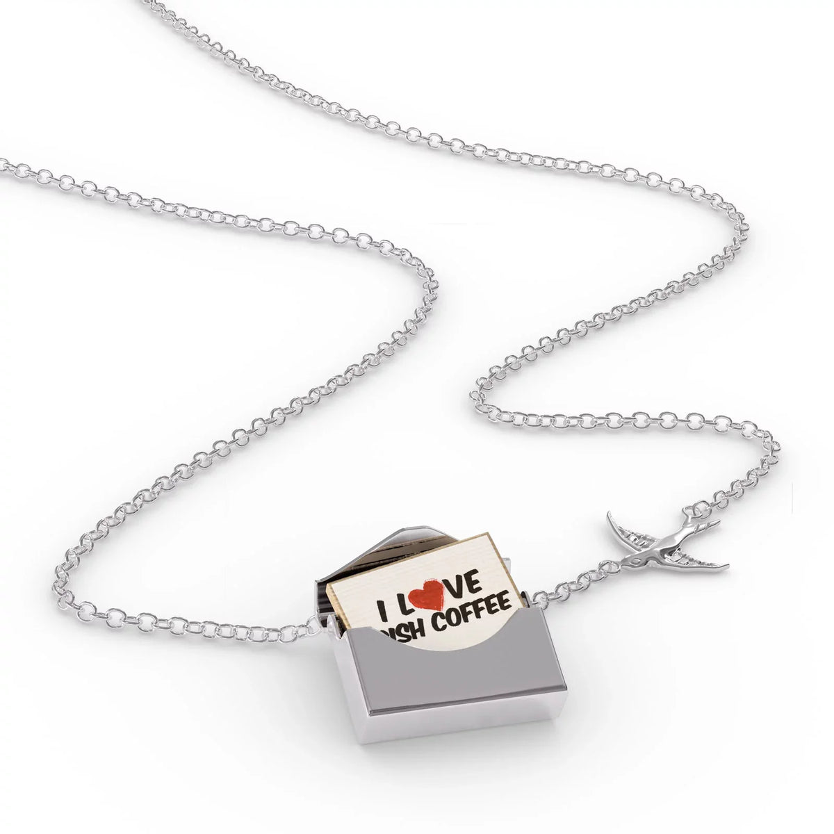 in silver Irish I Locket Cocktail Neonblond Envelope Coffee Necklace Love a