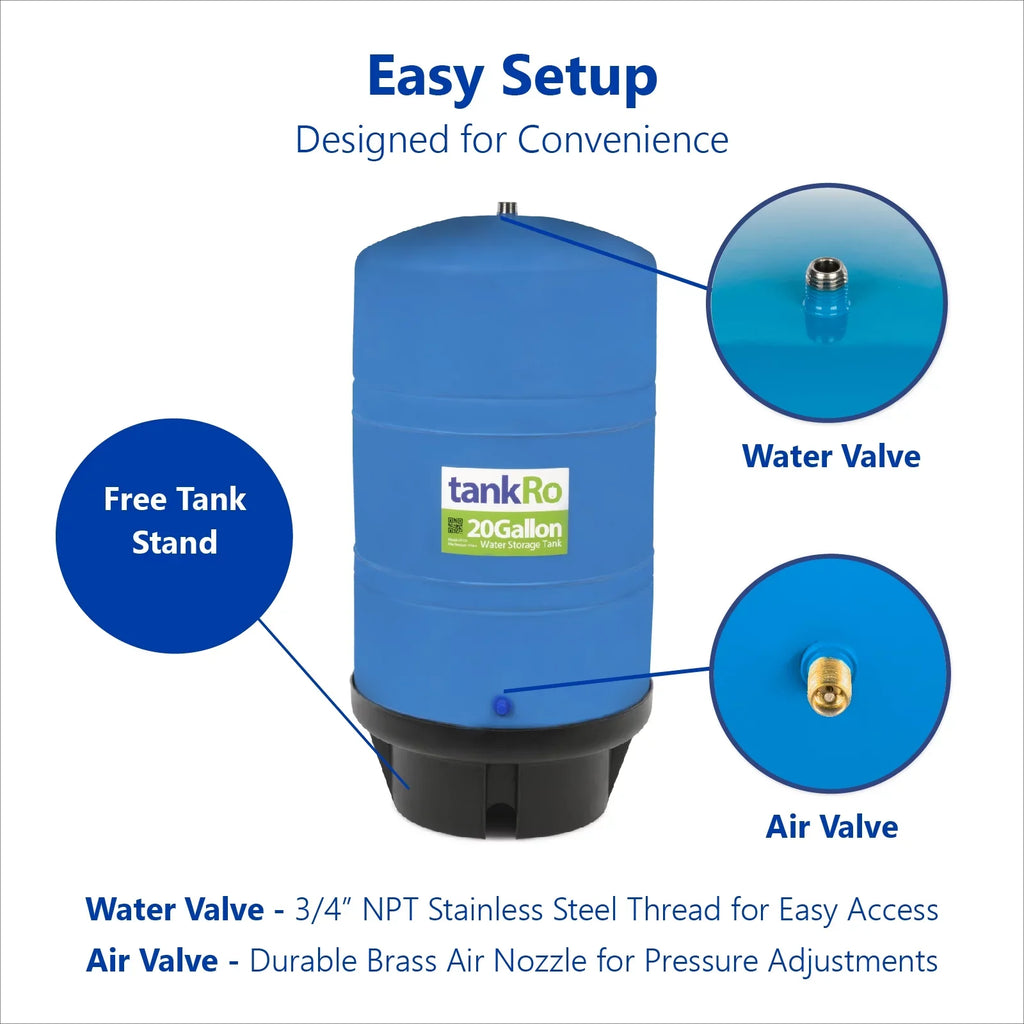 RO Reservoir Osmosis 20.0 TankRO – Tank Water Gallon Storage Reverse Large Tank Expansion