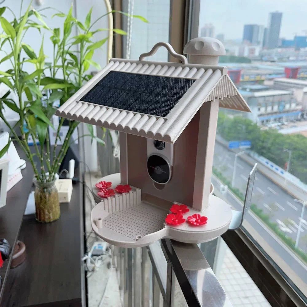 for Detection, Motion 128G Bird moobody Real-time Camera IP65 AI Notification, Bird Bird Enthusiasts Cards Auto Smart Identify Capture Waterproof WIFI Video, Watching TF Bird Species, 1080P Feeder