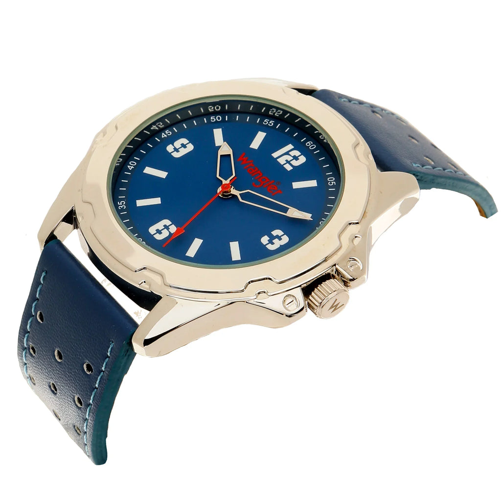 Strap Watch 44mm Wrangler Round Blue