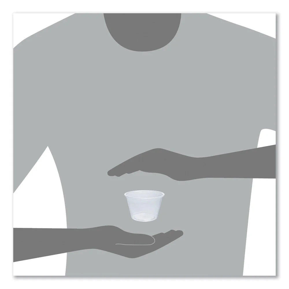 oz. (2500/Carton)] Portion Dart Complements - Polypropylene Conex Clear 400PC Containers 4