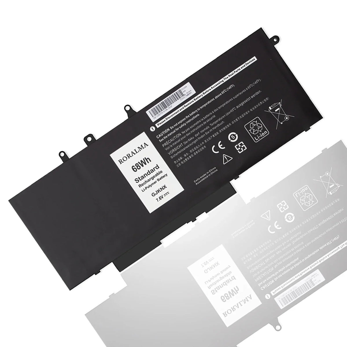 E5490 DY9NT 5288 5491 Series Precision Notebook 3520 3530 68Wh Dell 451-BBZG E5480 Laptop for Latitude 5580 5591 5495 Battery 5480 Dell 5280 5488 E5580 5490 5590 5YHR4 15 E5590, GJKNX GD1JP