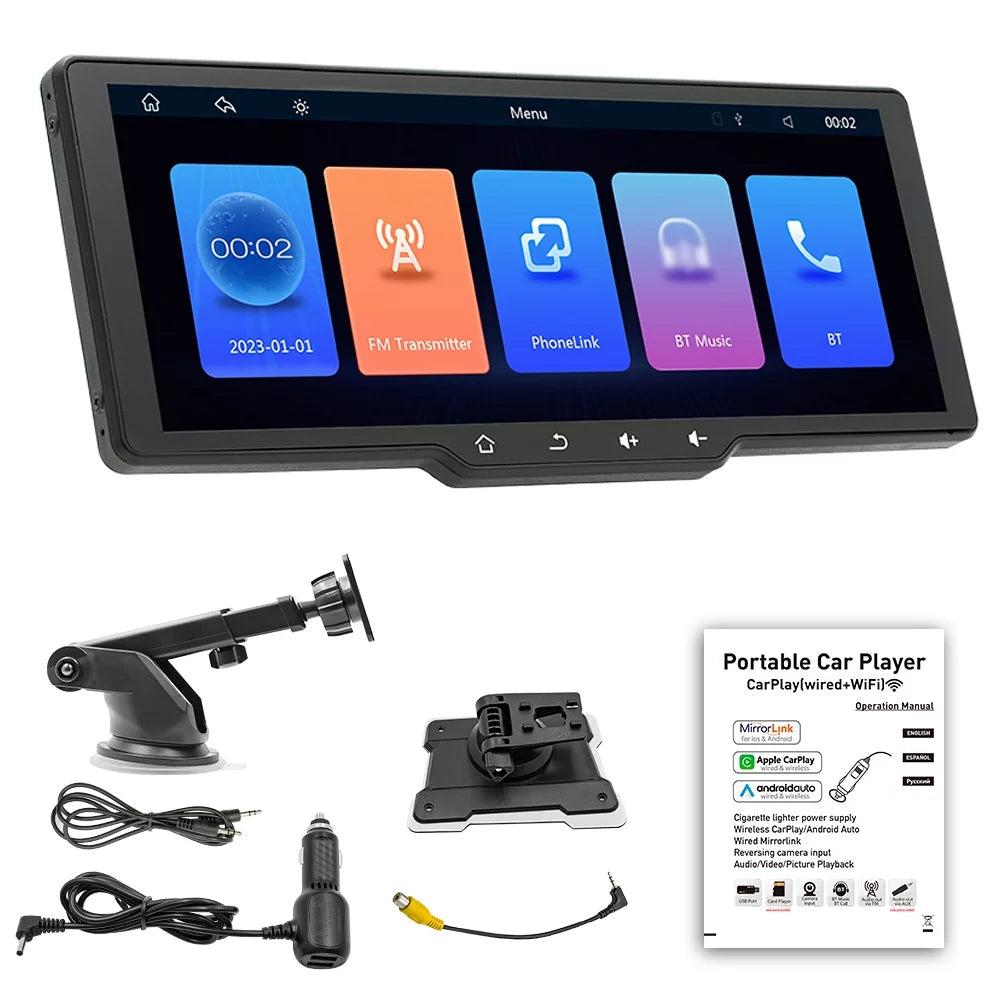 Rearview Car Mobilephone Video Auto Wireless APP Car Recorder Multi-language Portable CarPlay 10.26in Control Dcenta MultiMedia Camera Camcorder Player Car Camera Car