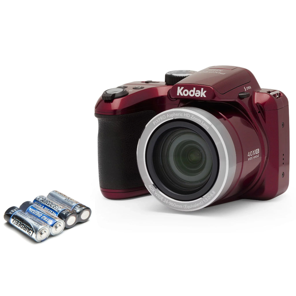 Digital 16MP AZ401 Bridge Zoom Camera Optical HD720p - PIXPRO video KODAK (Red) 40X