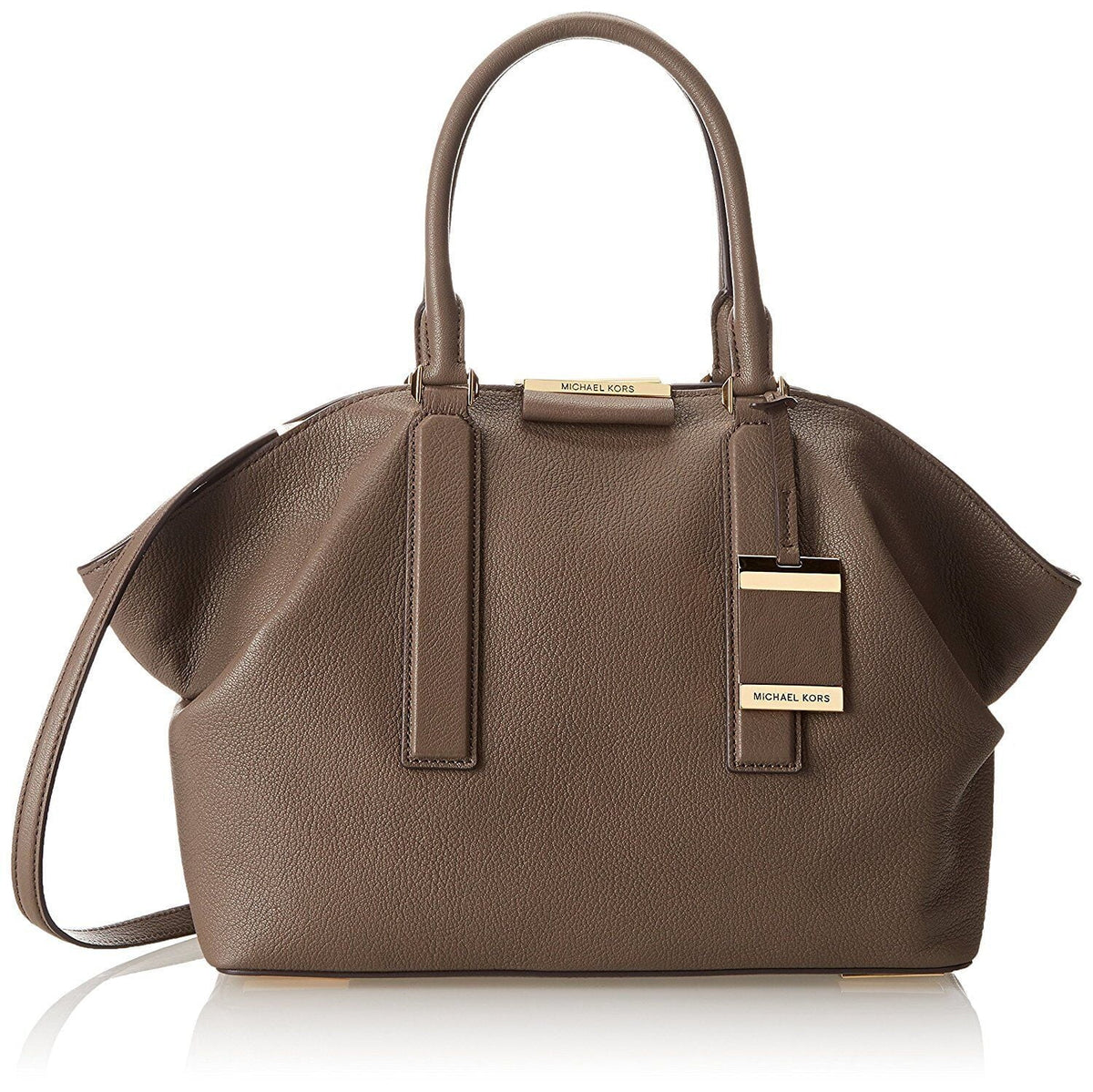 Large Shoulder Satchel Kors Lexi New Michael Elephant Bag Brown Leather