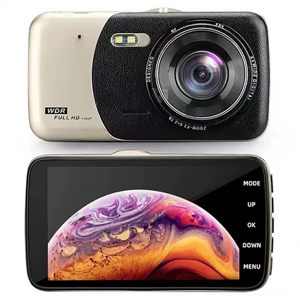 recording driving double 1080P front rear HD recorder vision car recorder CAR and night DVR