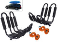 Kayak Rack Bar pcs J 4 Carrier Top Car 2 Truck Boat Tie 4 Canoe Van Roof Down Pairs Mount PCS Cross Universal = with FDB SUV Straps