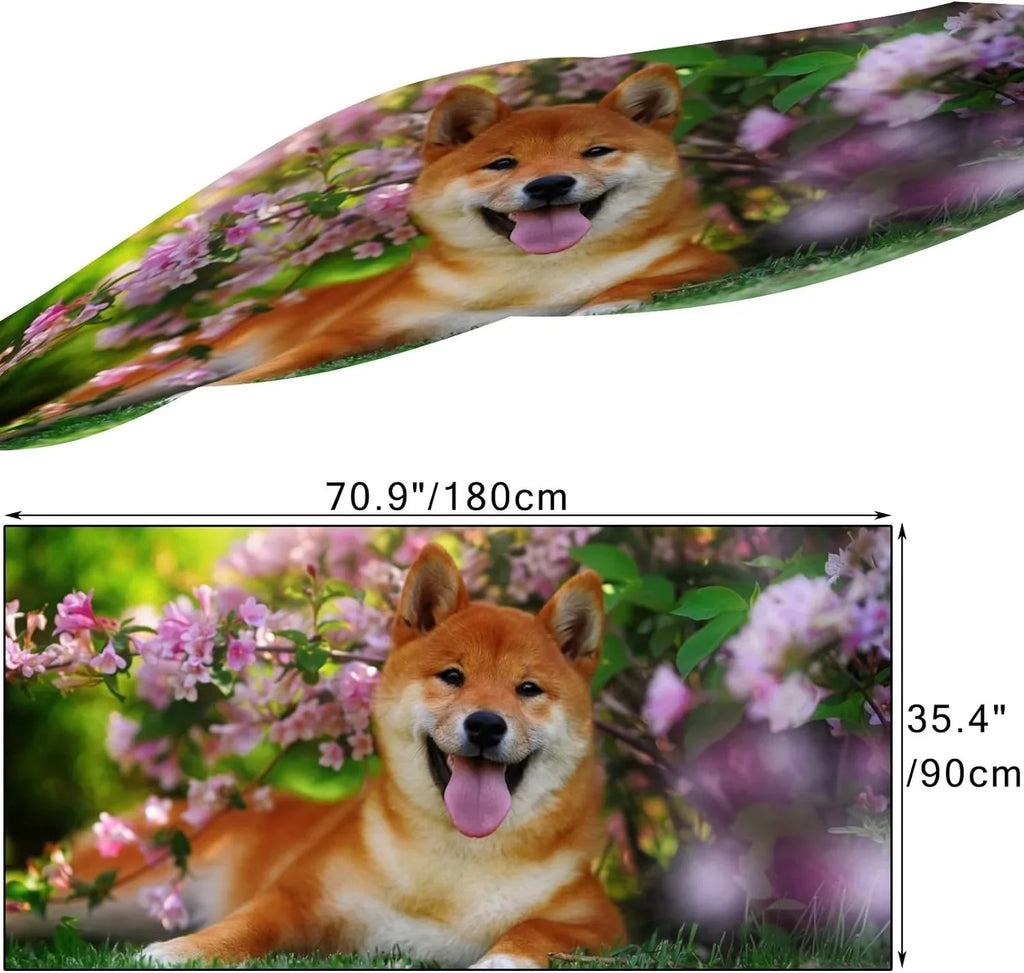 Dog Women In for Wrap Long Girls Scarves Flowers Silk Lightweight Shawl Hyjoy Neck Lying Scarf
