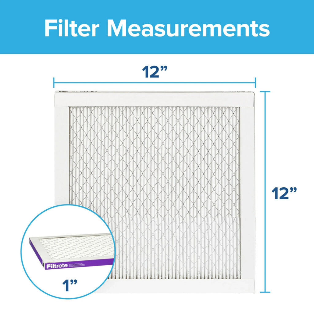 Advanced Filter, 12, 12x12x1 Reduction, Air 1500 Filters MPR MERV Allergen 4 Filtrete