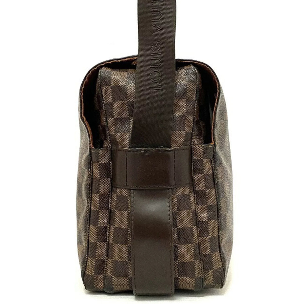 Pre-Owned Damier (Good) Vuitton Louis SR0055 Brown VUITTON Ebene Shoulder Bag N45255 LOUIS Naviglio