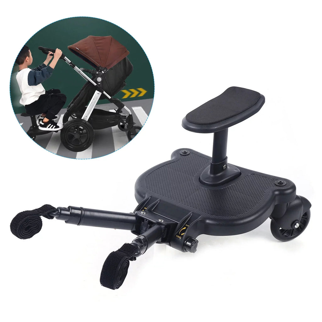 Seat Ride PP In Board Anti-Slip Pedal Pushchair Board 1 2 Pedal Board with Stroller Auxiliary Universal Connector Wheeled Stroller 25kg Adapter Seat Buggy Buggy Eco-friendly Board