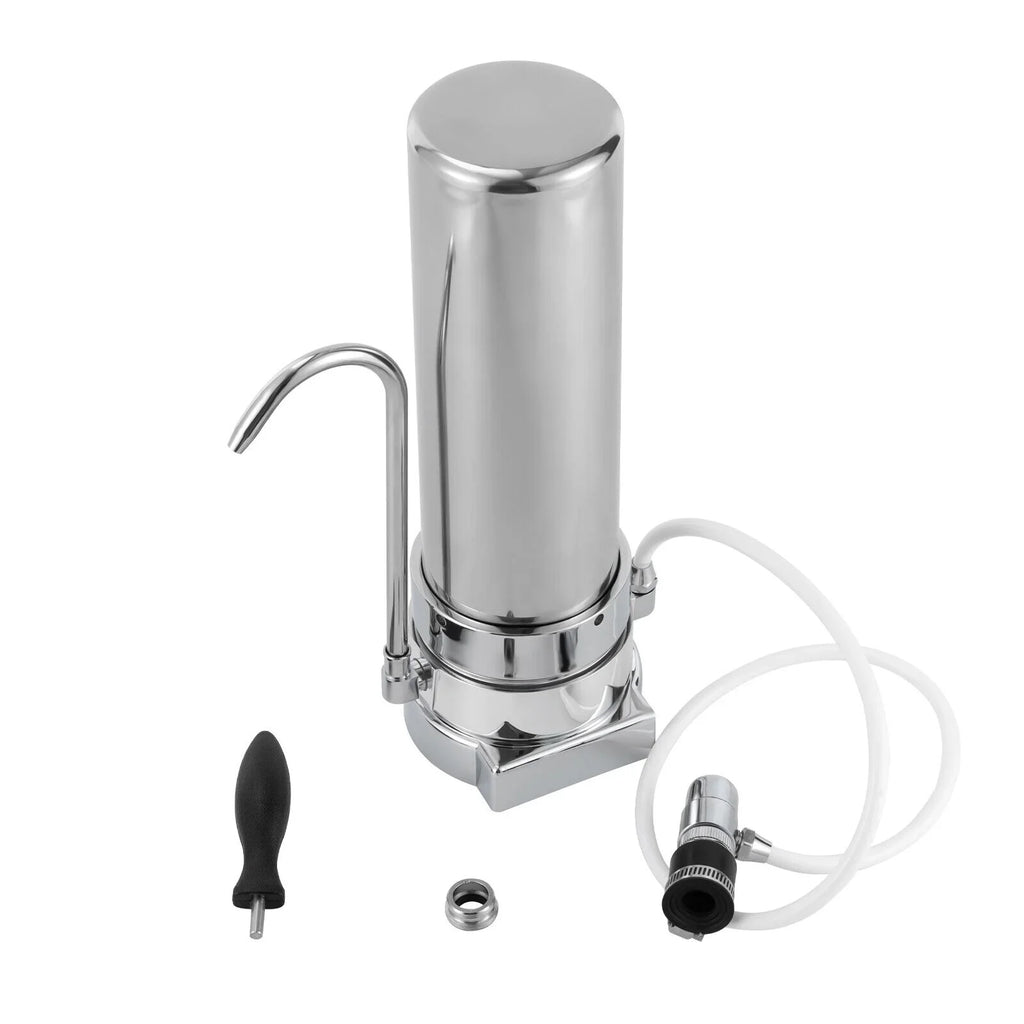 Stainless Silver Drinking Tap Filter Water System Sink Filtration Countertop Filter