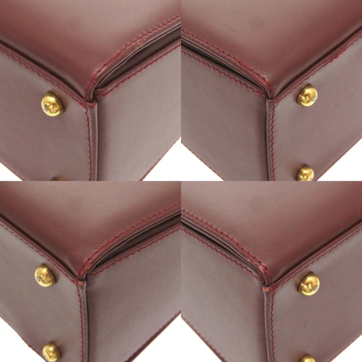 red line Cartier (Good) handbag must Pre-Owned bordeaux leather