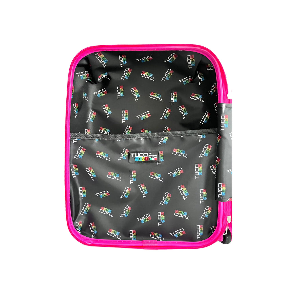 Tucci Wheels Girl Kids Fashion with Hardside Kids Lightweight Luggage 18" for Suitcase Kids-Cute