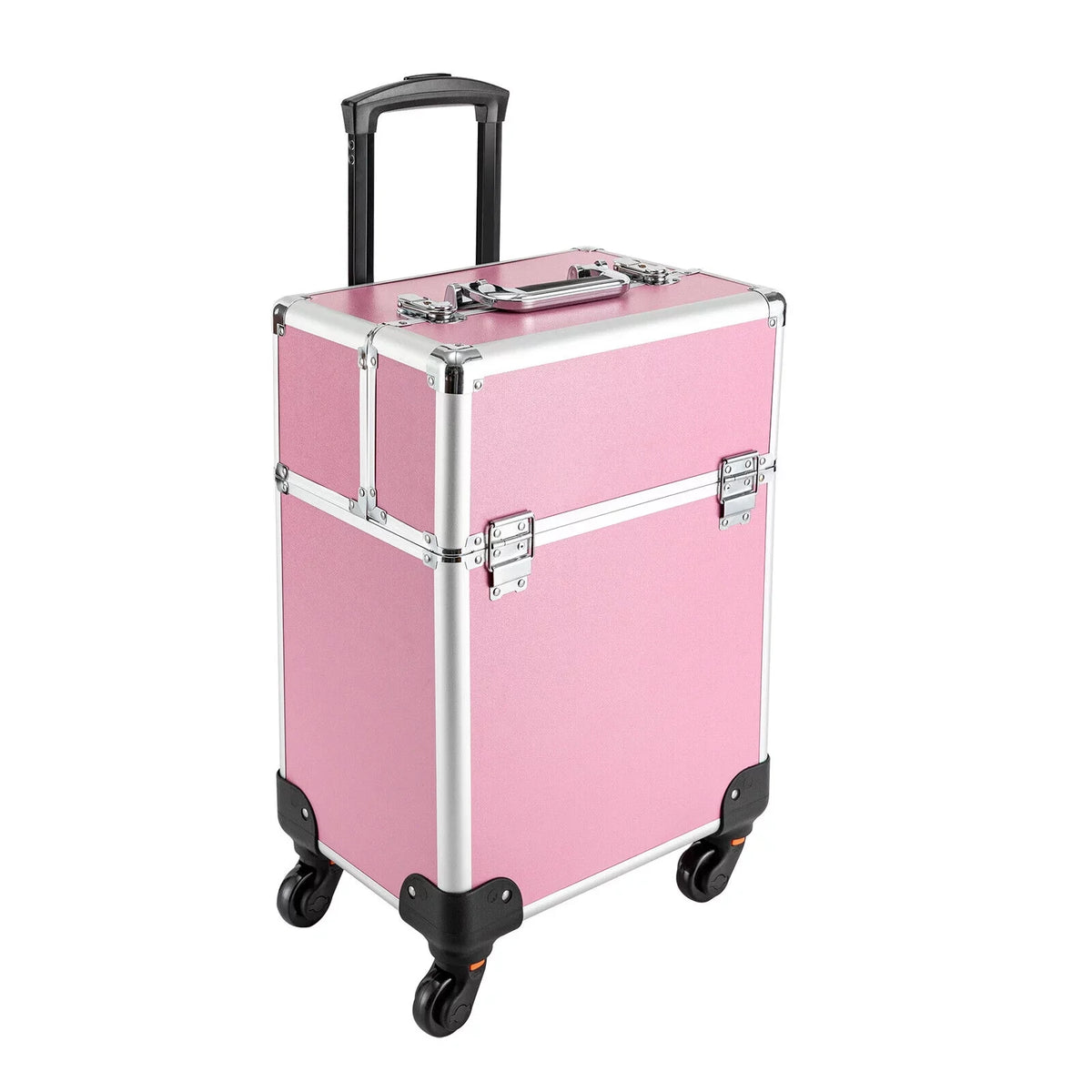 Trolley Wheels Professional Cosmetic Rolling Train 4-Tier Miumaeov Makeup Case Organizer Storage Makeup with