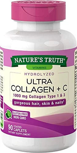 Collagen Count, Nature's C, with Caplets Truth Pack 90 1000 2 Mg Hydrolyzed Vitamin