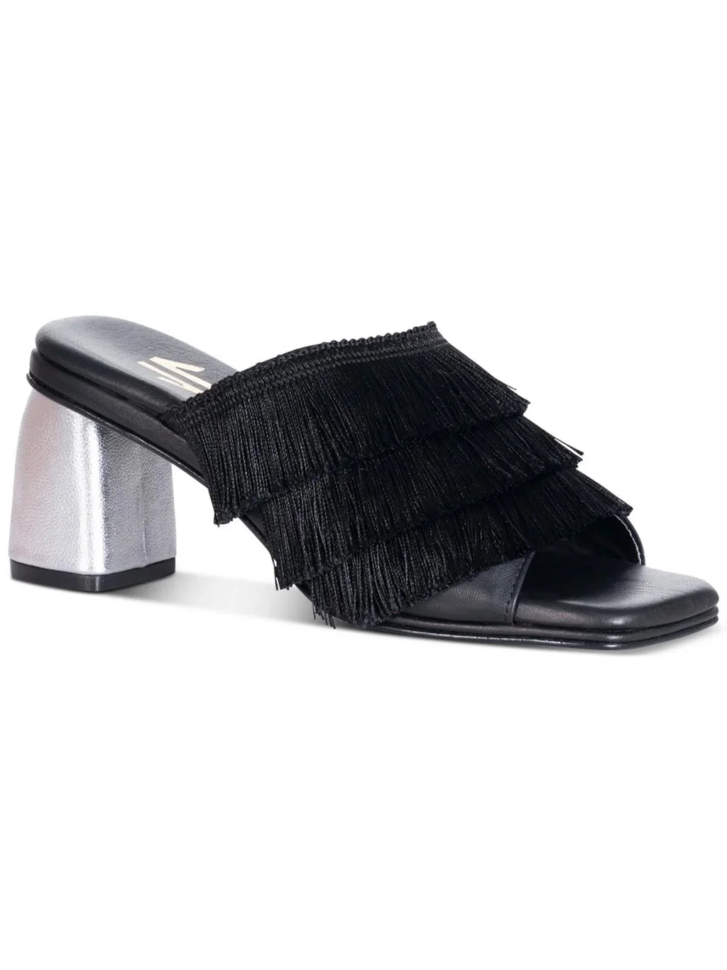Cha Leather Womens Heel Cobos Cha Silvia Fringe Block