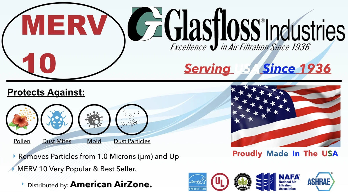 '- Filter Air - Filter (Pack Glasfloss 10 Air Air Furnace The Office USA. - HVAC 12) MERV Made or - 18x36x2 AC or Pleated - Filter of 2" Home In -