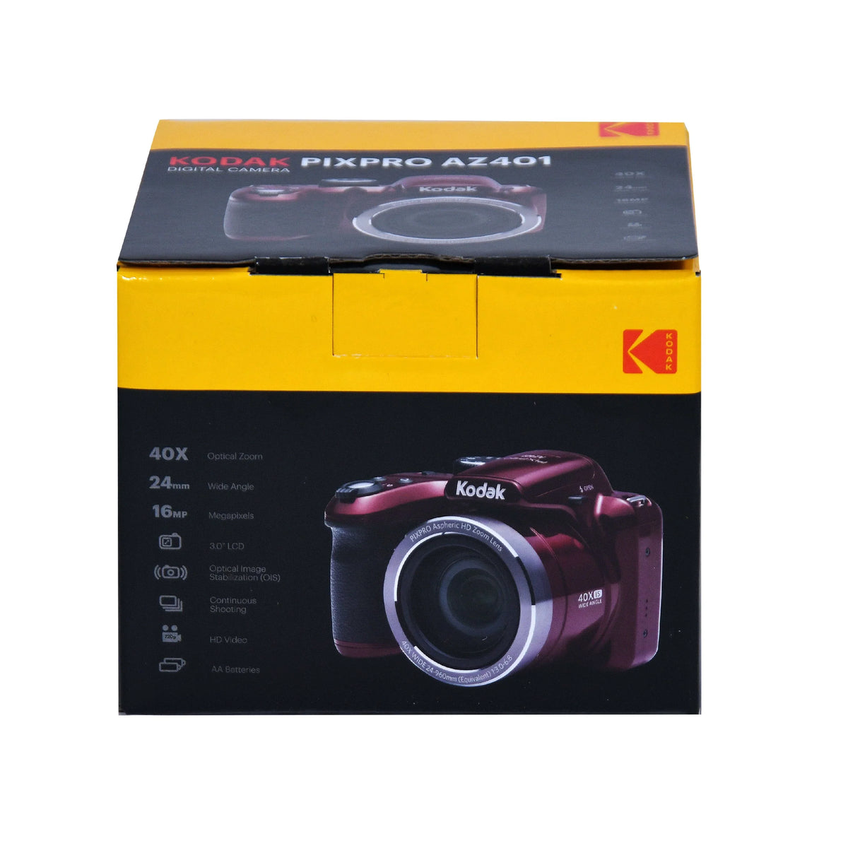 Digital 16MP AZ401 Bridge Zoom Camera Optical HD720p - PIXPRO video KODAK (Red) 40X