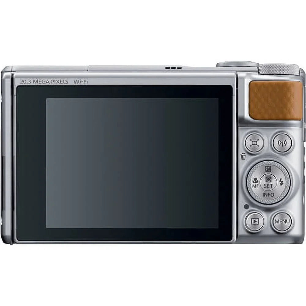 HS Premium Batteries with Tripod Camera Canon PowerShot Card + 2 + Camera GB Case (Silver) SX740 + Digital 64