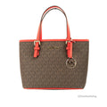 Tote Set (Dark Michael Logo Kors Extra-Small Sangria) Top-Zip Travel Jet Bag