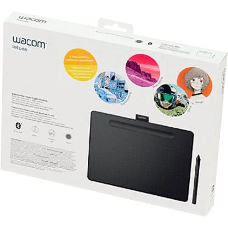 for & Software Wacom with (medium) Included, Graphics Drawing PC, Mac, Chromebook Tablet Intuos Android (CTL6100WLK0 Wireless