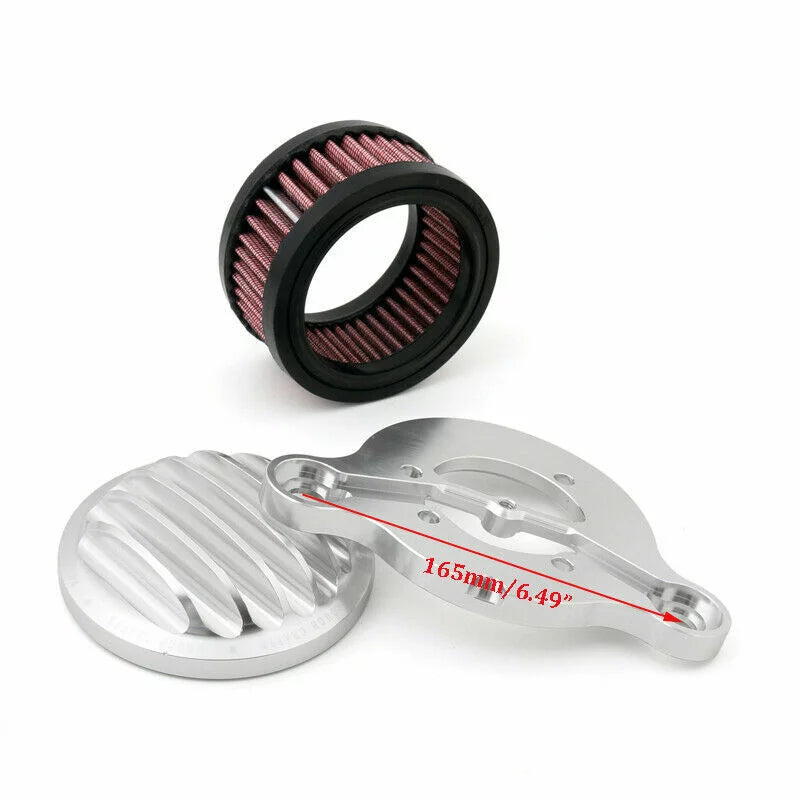 System Sportster XL883 Silver Harley-Davidson XL1200 1988-2015 Filter in Cleaner for Intake Kit Air
