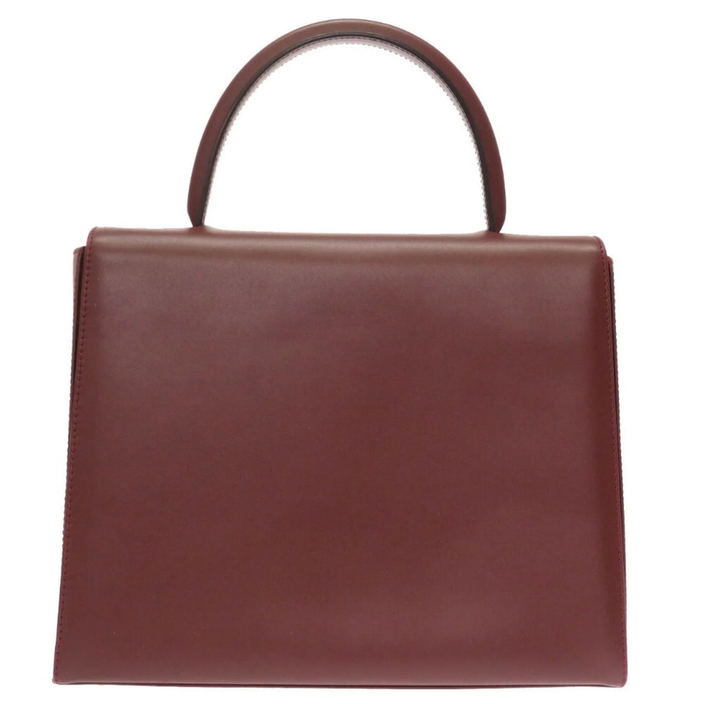 red line Cartier (Good) handbag must Pre-Owned bordeaux leather