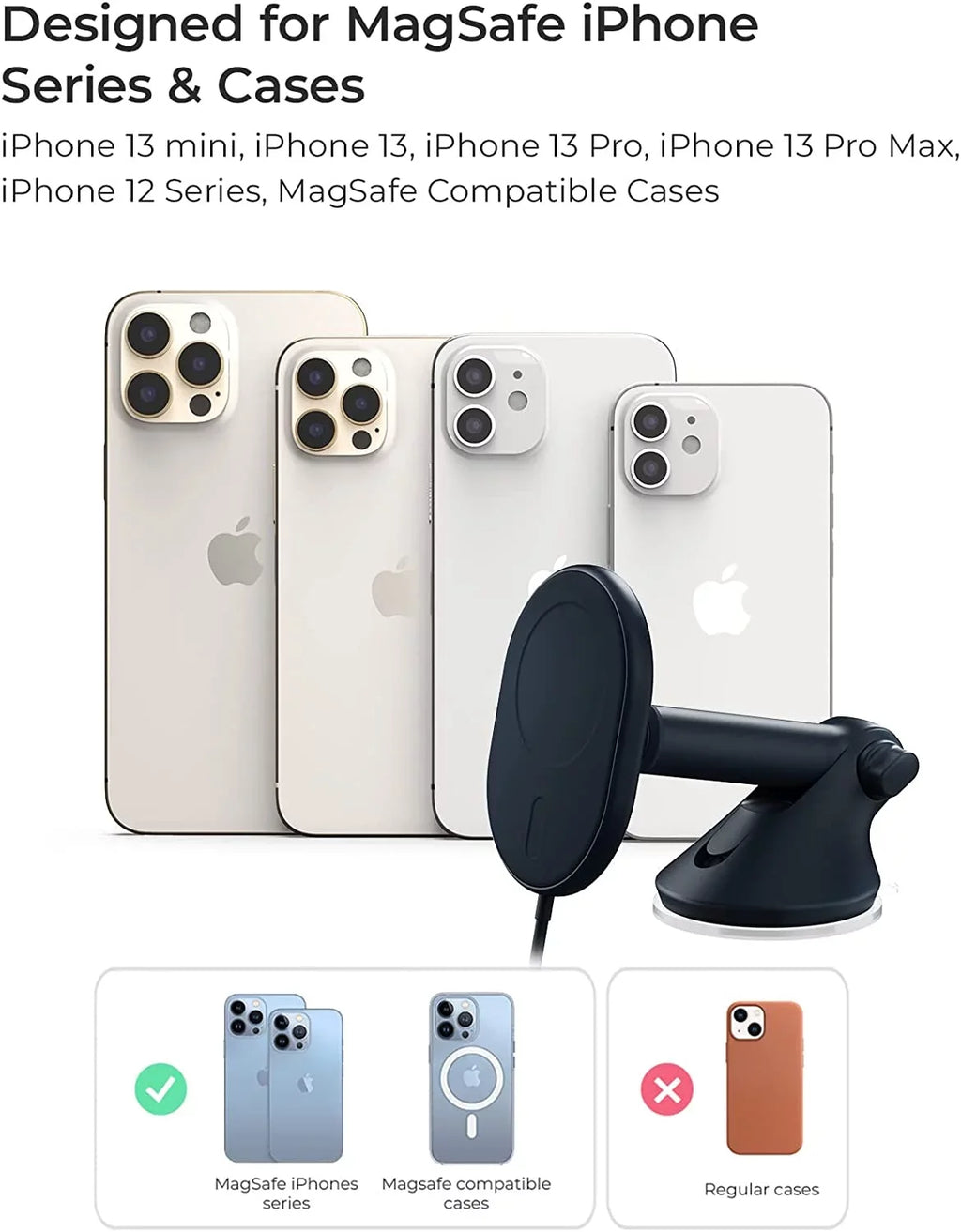 Magnetic Charging Compatible & MagSafe Velox iOttie Plastic Dash Windshield Mount, , Wireless