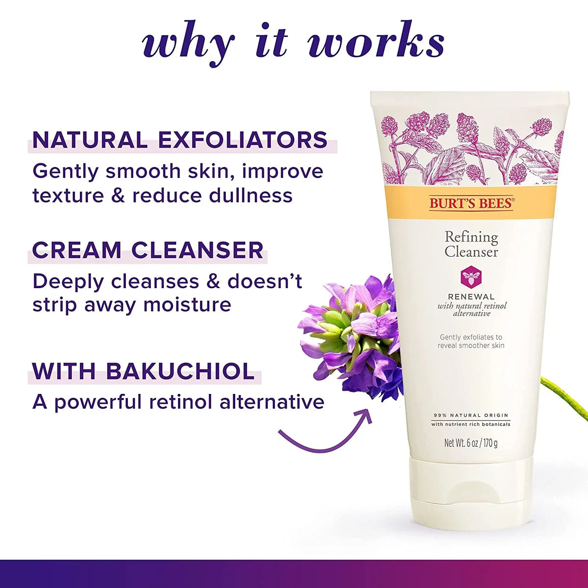 oz (Pack Refining 6 Cleanser Bees 2) Renewal of Burt's