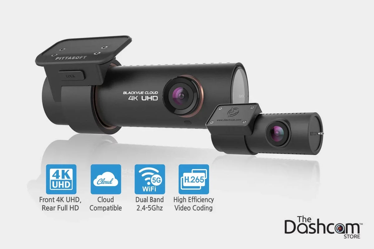 for Dual WiFi Memory Cloud-Capable Card Dashcam and GPS Front DR900S-2CH Vue 4K Lens 16 Rear GB w/