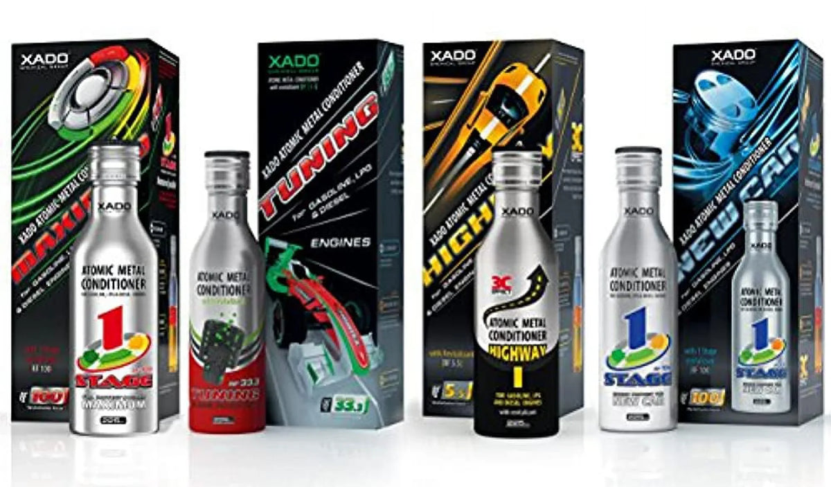 Atomic Engines 1 Revitalizant LPG Treatment and Xado Stage Conditioner Gasoline with Diesel Additive and for Maximum Metal