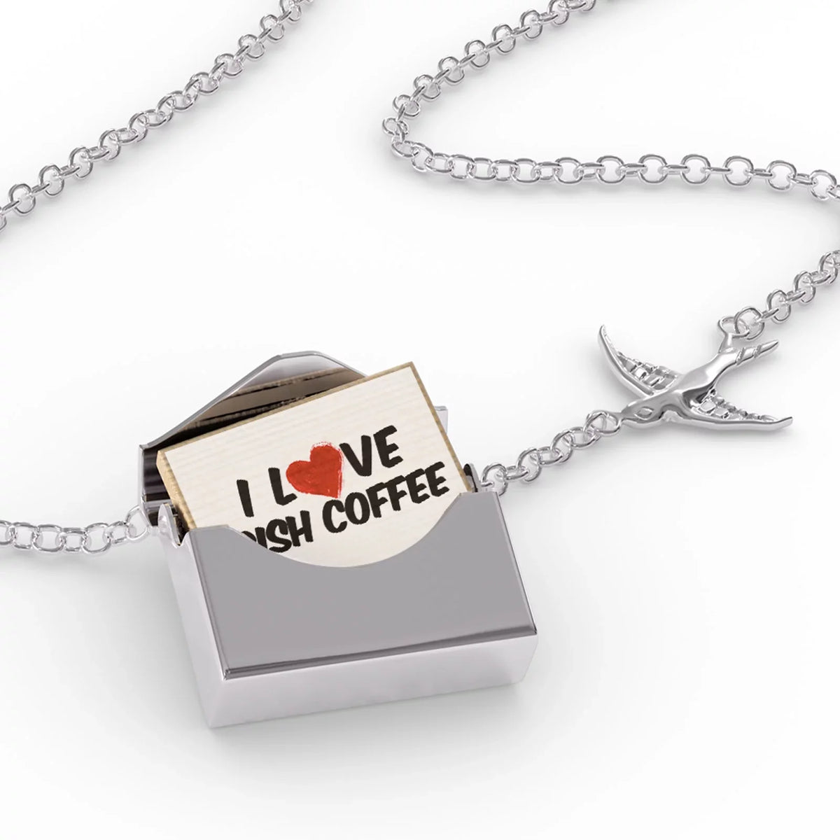 in silver Irish I Locket Cocktail Neonblond Envelope Coffee Necklace Love a