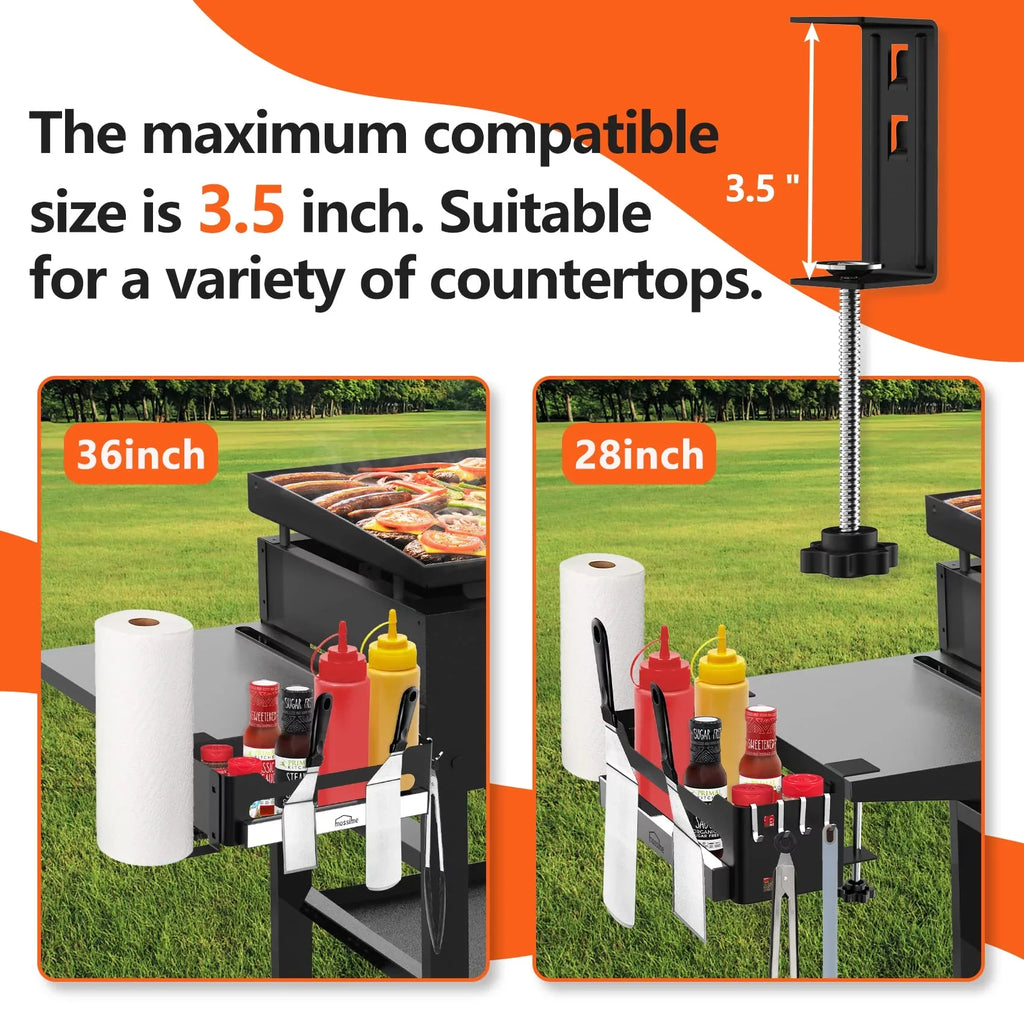 Griddle 28"/36" Container Griddles Storage stone Caddy Designed BBQ Grilling for Griddle for Utensils Char-Broil for