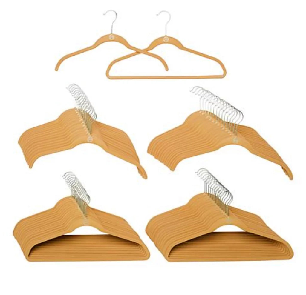 100-piece Huggable (SAND) Anti-Microbial Hangers Mangano Boss Set JOY Clean