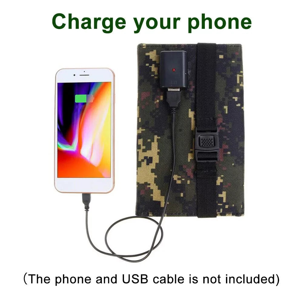 Outdoor Camping Hiking Phone Paddsun Charger Folding USB Power Solar Bank Panel 80W