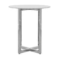 Marble Top Round Modus Amalfi Table in 32" w Bar Taupe