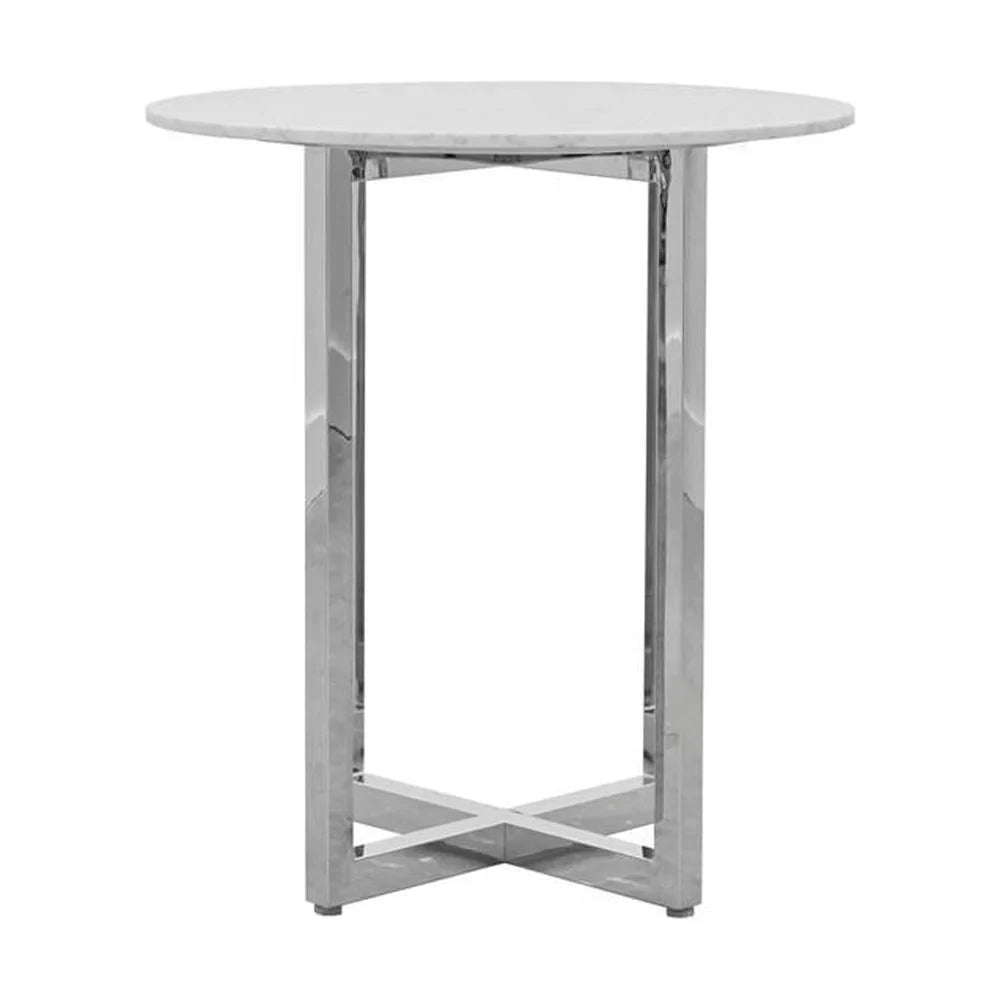 Marble Top Round Modus Amalfi Table in 32" w Bar Taupe