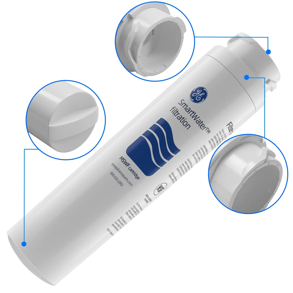 Refrigerator RWF1062, WF282, Filter, Tier1 for AQF-MSWF MSWF Water Ice and AQUACREST MSWF, Arrowpure RWF1500A Aquafresh 6 Pack of APF-1800, GE Replacement Pure